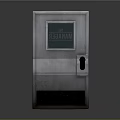 Vintage Metal Manager Office Door With Sign Handle And Panel Design
