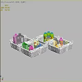Storage Basket Grocery Basket Storage Box Grocery Box Storage Box Storage Basket Bottles Jars 3d model