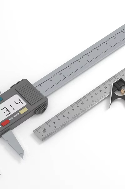 Precision Hardware Tools Digital Caliper with Digital Display and Measuring Ruler with Accurate Scale 3d model