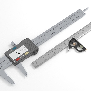 caliper ruler measuring tool stationery 3d model