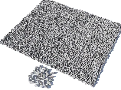 High Quality Natural Stone Gravel Aggregate for Construction and Landscaping Projects 3d model
