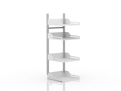 Sturdy White Multi Tiered Kitchen Storage Rack With Multiple Shelves For Organizing 3d model