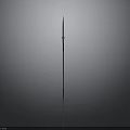 Classic Spear Design With Metal Spearhead Long Shaft And Ornate Details