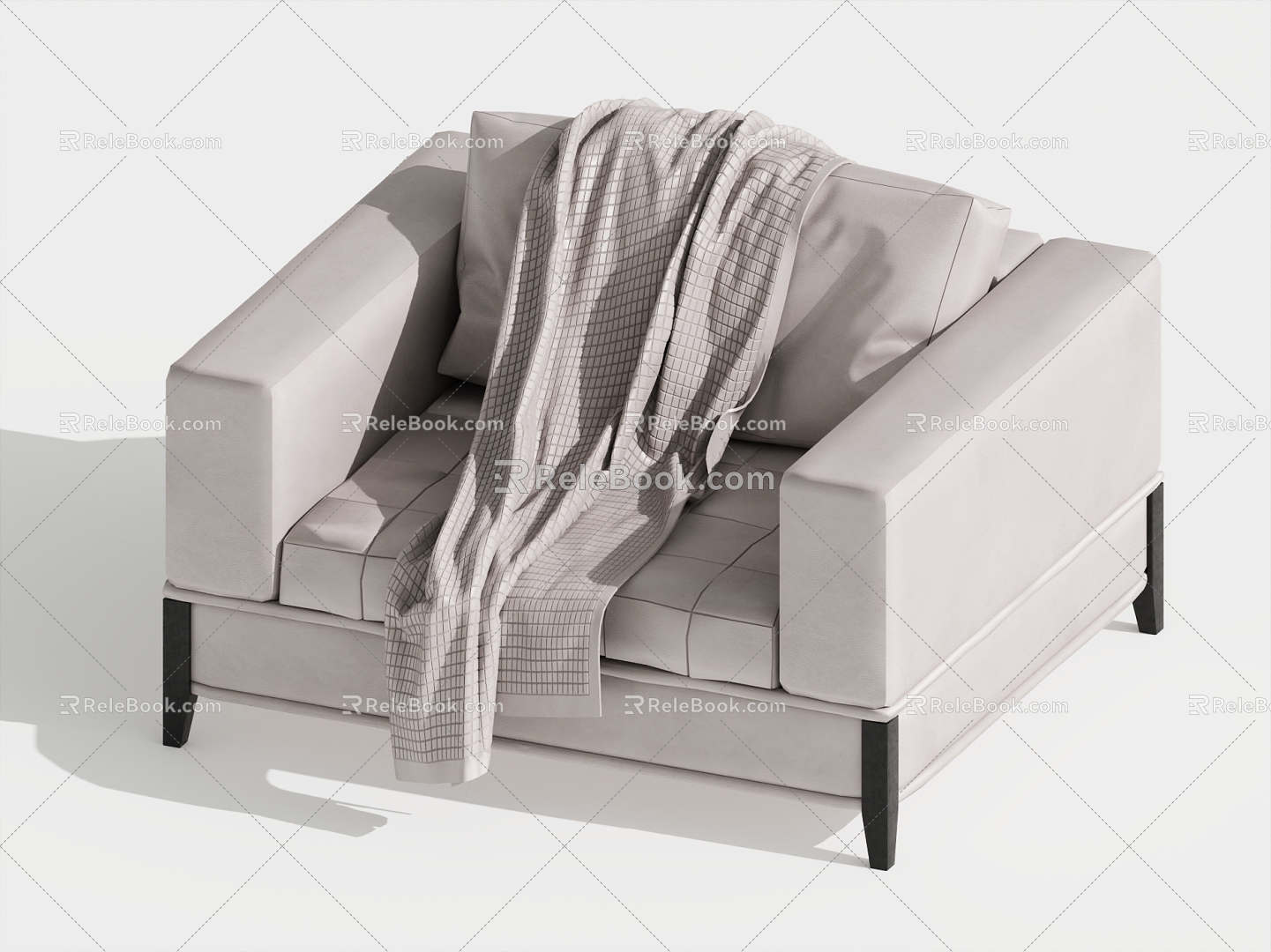 Modern Single Sofa Single Leisure Chair 3d model