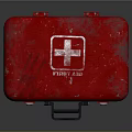 Red First Aid Kit with White Cross Symbol Essential Medical Device for Emergency Use