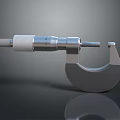 Precision Micrometer Measuring Tool With Stainless Steel Frame And Adjustment Knob For Accurate Readings