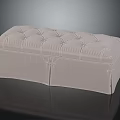 Beige Tufted Upholstered Sofa Bench With Stitched Design For Living Room