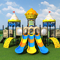 Modern slide children's slide plastic large toy amusement facilities 3d model