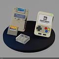 Martendo Game Cartridge And Controller On Black Display Stand 3d model