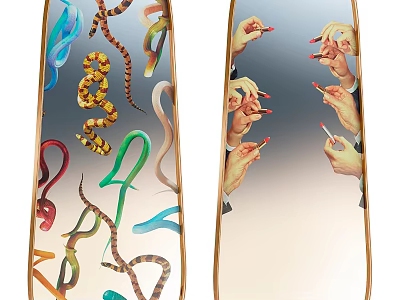 Modern mirror Seletti mirror snake hand preserves 3d model