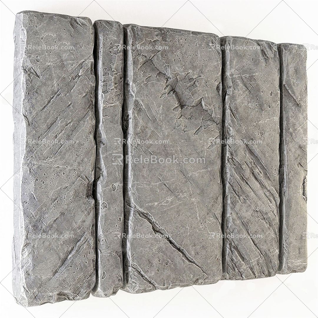 Modern Slab Wall 3d model