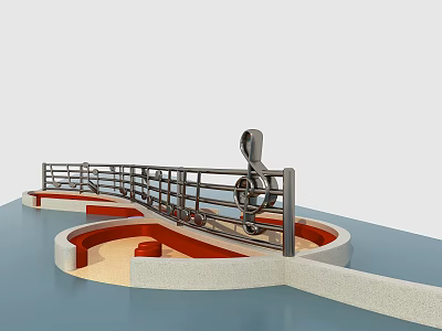 modern outdoor chair garden sketch shaped stool 3d model