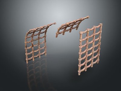 Hemp rope group hemp rope guardrail daily necessities 3d model