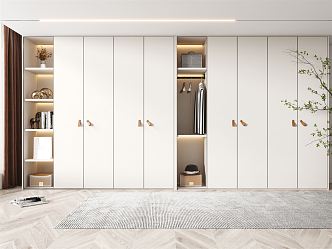 modern wardrobe minimalist wardrobe 3d model