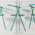 Teal Modern Leisure Chair With Folding Design And Sleek Lines For Indoor Outdoor Use
