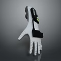 White Glove With Black Tech Attachment And Functional Sensor Design Features