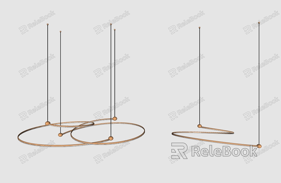 Modern chandelier simple streamlined chandelier combination model