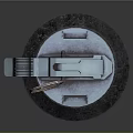 Metal Hand Grenade Weapon With Safety Pin And Textured Metal Casing