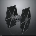 Detailed Scale Starfighter Spacecraft Model With Twin Wings And Central Body