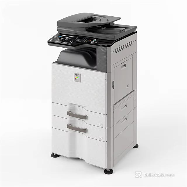Multifunctional Office Appliance All in One Printer Scanner Copier with Modern Design 3d model