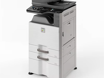 Multifunctional Office Appliance All in One Printer Scanner Copier with Modern Design 3d model