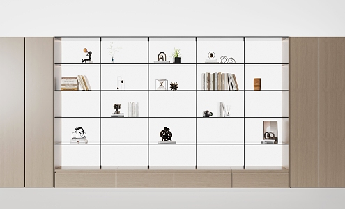 Modern Bookcase Decorative Cabinet 3d model