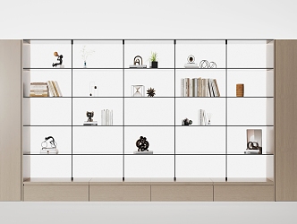 Modern Bookcase Decorative Cabinet 3d model