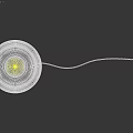 Modern Transparent Glass Table Lamp With Bowl Shaped Design And Black Base Illuminated Sphere