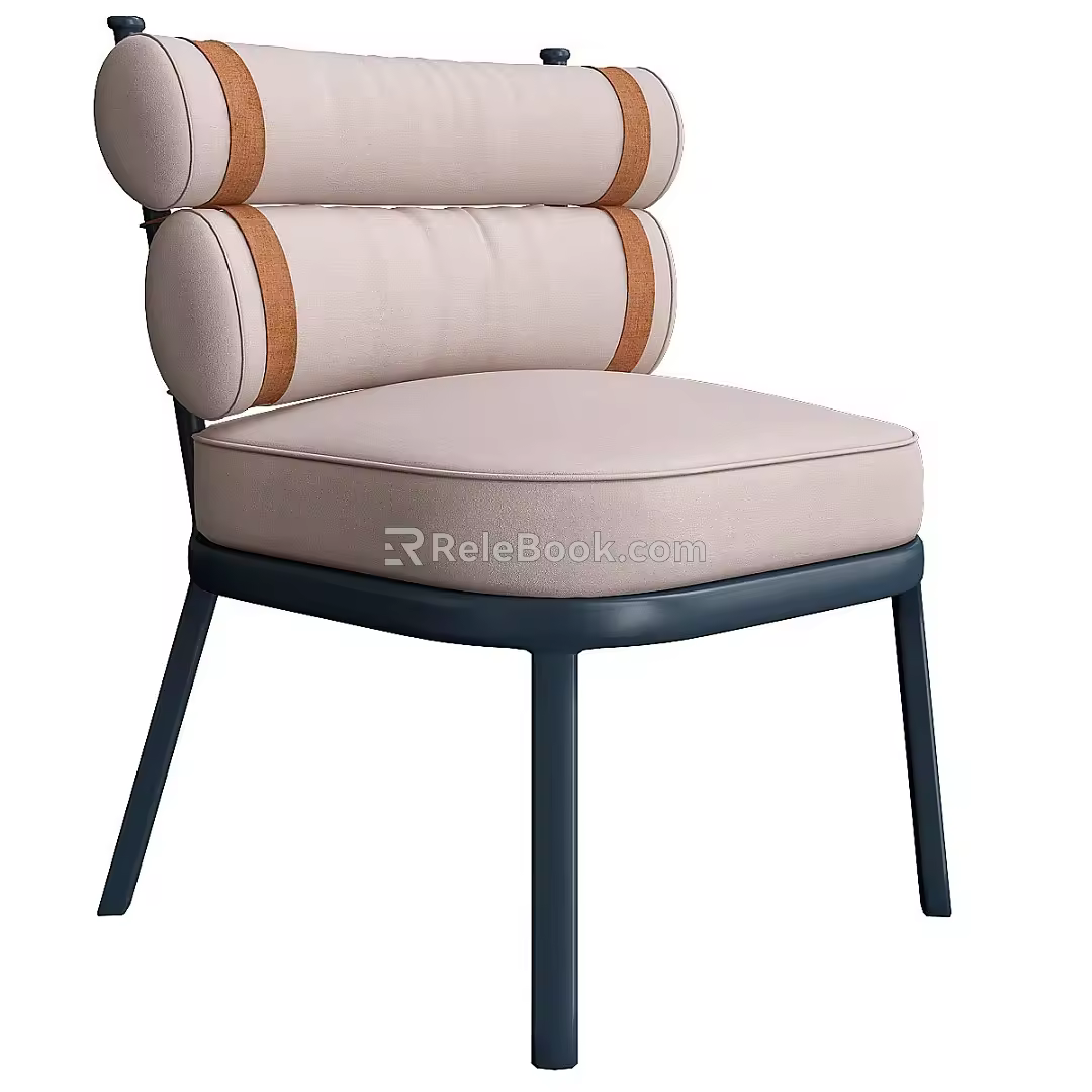 Modern Lounge Chair with Kettle Roll 3d model