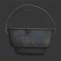 Aged Rusty Metal Bucket With Handle As Vintage Household Living Item