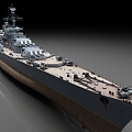 Soviet warship multipurpose warship battleship 3d model