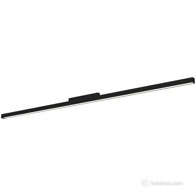 Modern Minimalist Wall Light With Slim Long Strip Design And Black Frame 3d model 