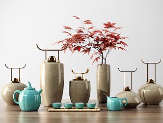 New Chinese vase ornaments 3d model