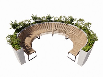 Modern Outdoor Chair Outdoor Landscape Seat Landscape model