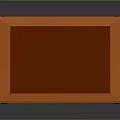 Square Red Table with Orange Top and Golden Leg Decorations for Home Use