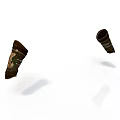 Medieval Style Weapon Vambraces With Intricate Carved Patterns And Leather Details