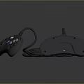 Wired Black Computer Game Controller With Joystick Buttons And Cable