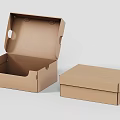Brown Cardboard Boxes For Household Storage With Open And Closed Lids