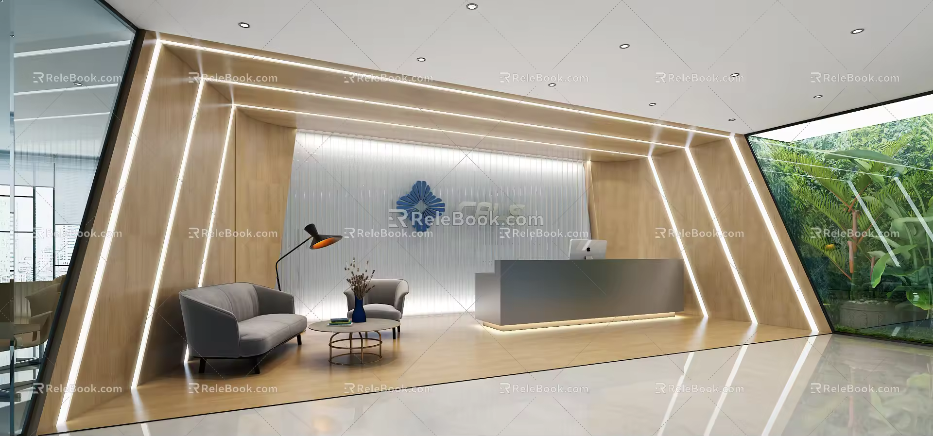 Modern Front Desk Avant-garde Front Desk 3d model