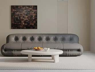 Modern three-seat sofa 3d model