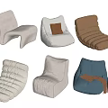 Comfortable Lazy Sofa With Various Colors Shapes And Modern Designs 3d model