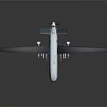 White Military Drone With Long Wings Weapon Mounts And Dark Background Reflection 3d model