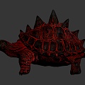 Modern Flame Turtle Volcanic Turtle Hell Turtle 3d model