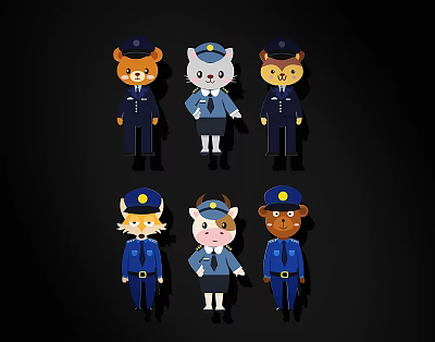 Cartoon animal silhouette decoration 3d model Cartoon animal silhouette decoration 3d model