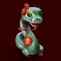 Year of the Snake Zodiac Snake Traditional Culture History Allusion Mythology Legend Lucky Symbol Memorial or Ornament Folk Activities Auspicious Meaning Commemoration 3d model