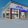 BAIC BJEV 4S Store Modern Building With Car Display And Glass Windows