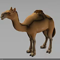 3D Rendered Standing Dromedary Camel Character With Orange Fur And Realistic Details