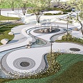 Landscape Square Landscape Light Fountain Landscape Park Street Park Landscape Stone 3d model