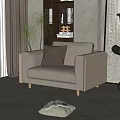 Modern single sofa 3d model