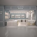 Lucy Jewelry Store Interior With Modern Display Cases And Stylish Jewelry Counters